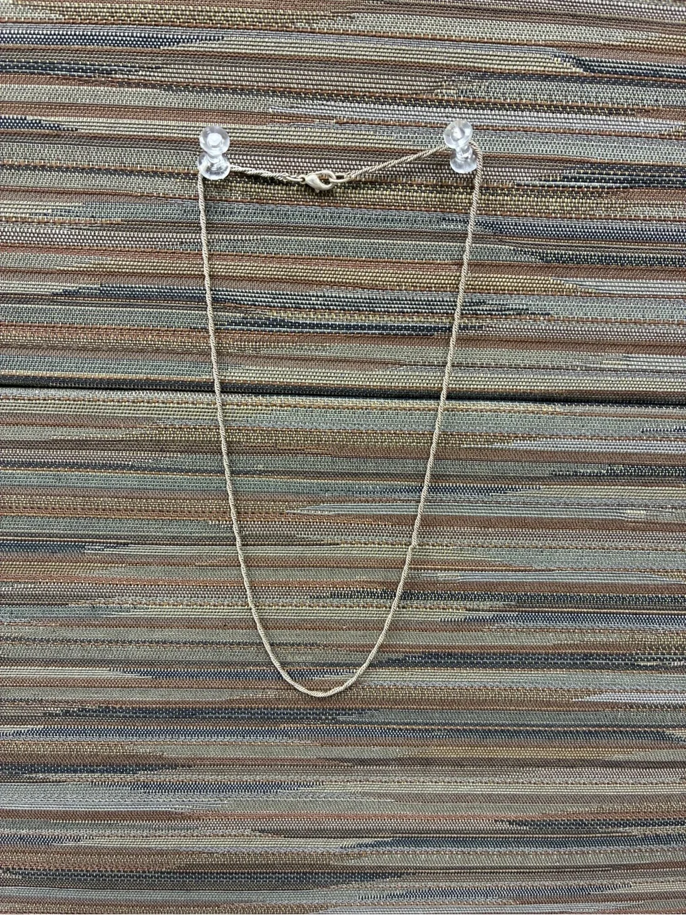 Minimalist Silver Rope Chain Necklace for child 15”